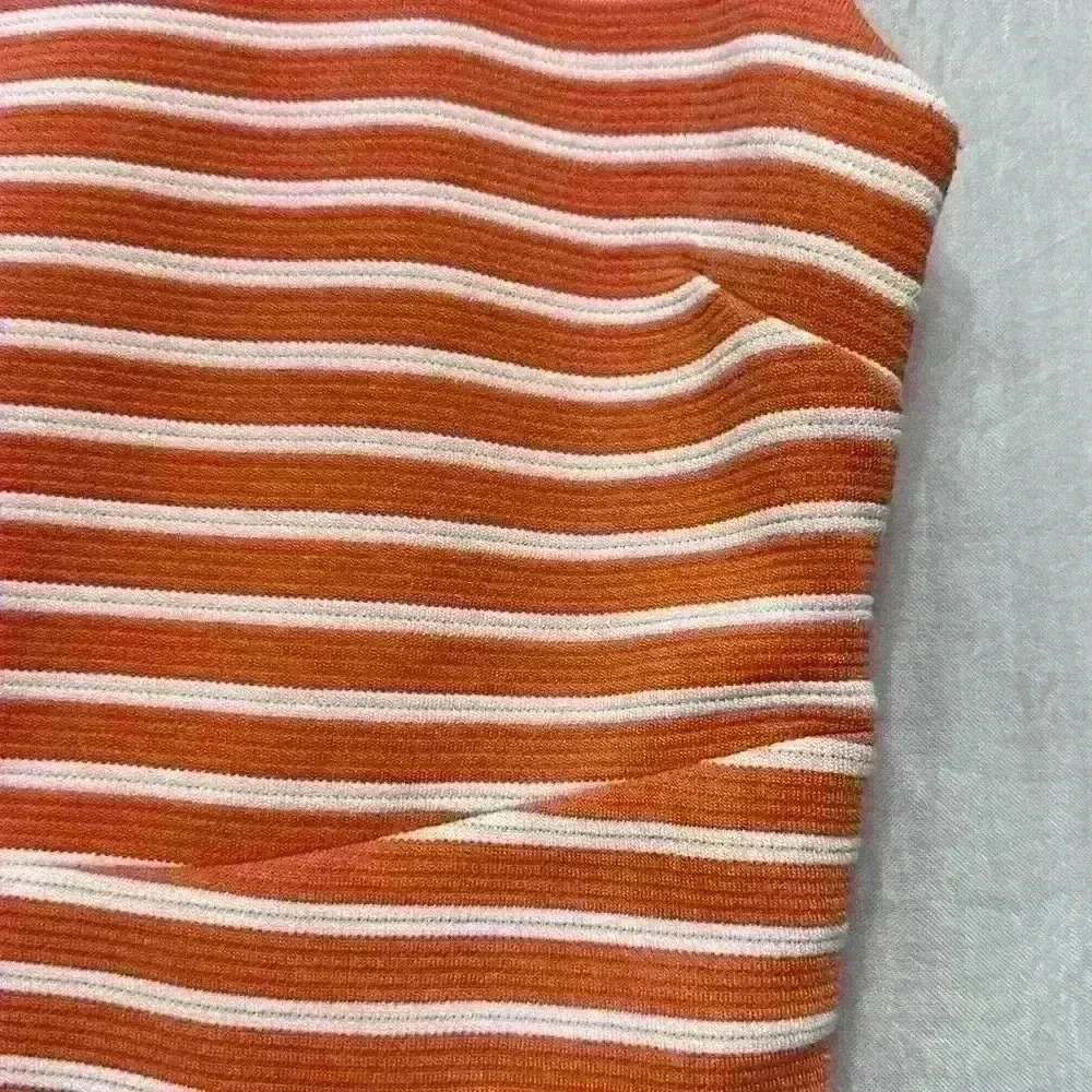 Sunday in Brooklyn Anthropologie orange White Dress Small Item# 9R - Picture 5 of 9